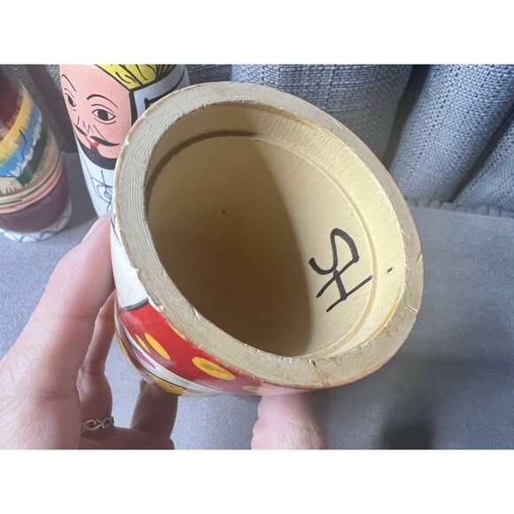 Russian Nesting Dolls Lot Women Man Chef Handpainted Mixed - Picture 3 of 16